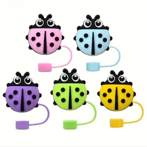 Colorful Ladybug Straw Topper - Picture 6 of 6